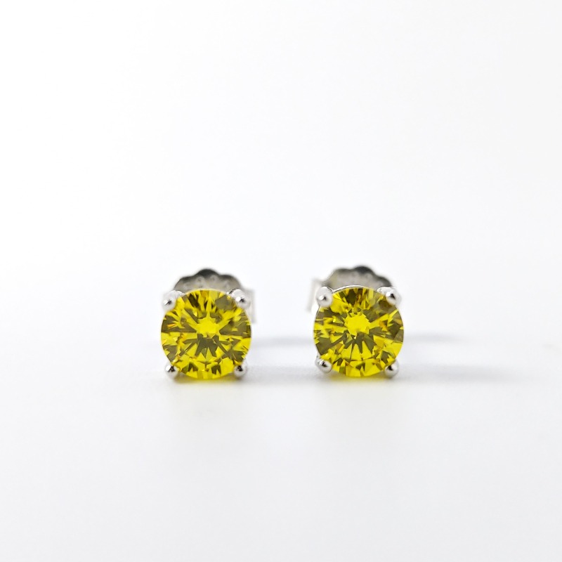 Dazzling 0.5/1/2/3 Carat 925 Silver Zircon Earrings for Daily Wear