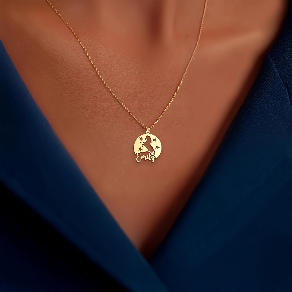 Custom Horse and Rider Necklace — Personalized Equestrian Gift