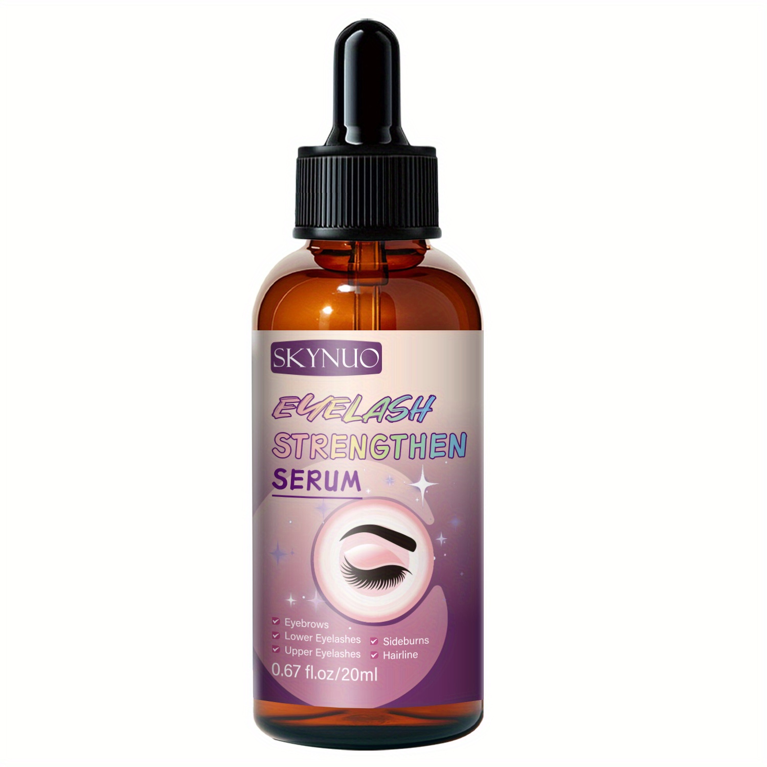 Fast-acting Eyelash Serum - Strengthens Lashes, Nourishing Eyebrow & Eyelash Care, Advanced Lash Enhancing Formula For Thicker, Fuller Looking Lashes & Brows, Gentle Eye Care, 0.67fl.oz/20ml