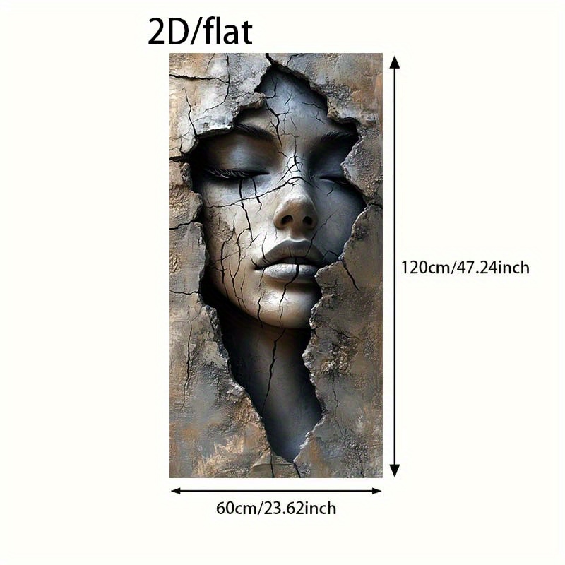 TEMU 2d Flat, 2d Flat, Frameless Modern Abstract Canvas Poster Measuring 23.62 Inches By 47.24 Inches (60cm By 120cm) For Decorating Bedrooms And