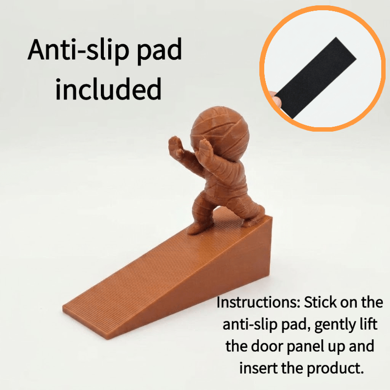 TEMU Fermaporta a forma di persona con base ponderata e tappetino antiscivolo per ingressi, camere da letto, cuneo barriera sotto porta - Base che