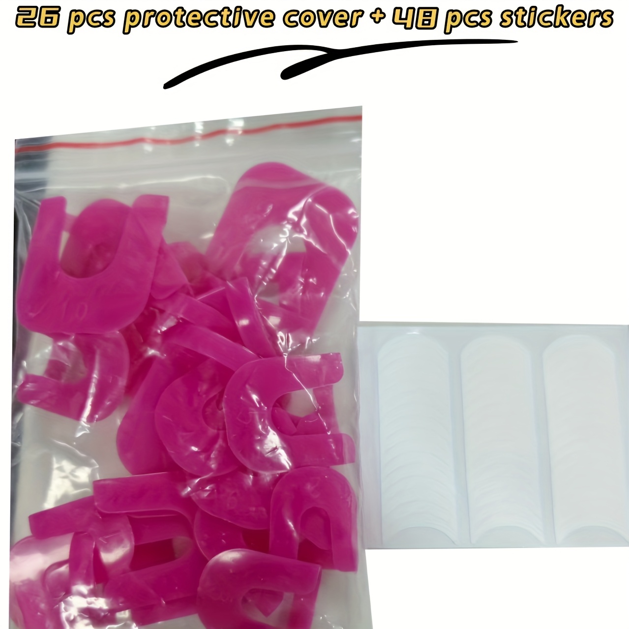 Image of 74pcs Professional French Manicure Nail Care Tool Kit With U-shaped Nail Protectors & 10-sized Precision Applicators - Diy Nail Set Suitable For Home & Salon Use, Reusable For French Tips & Nail