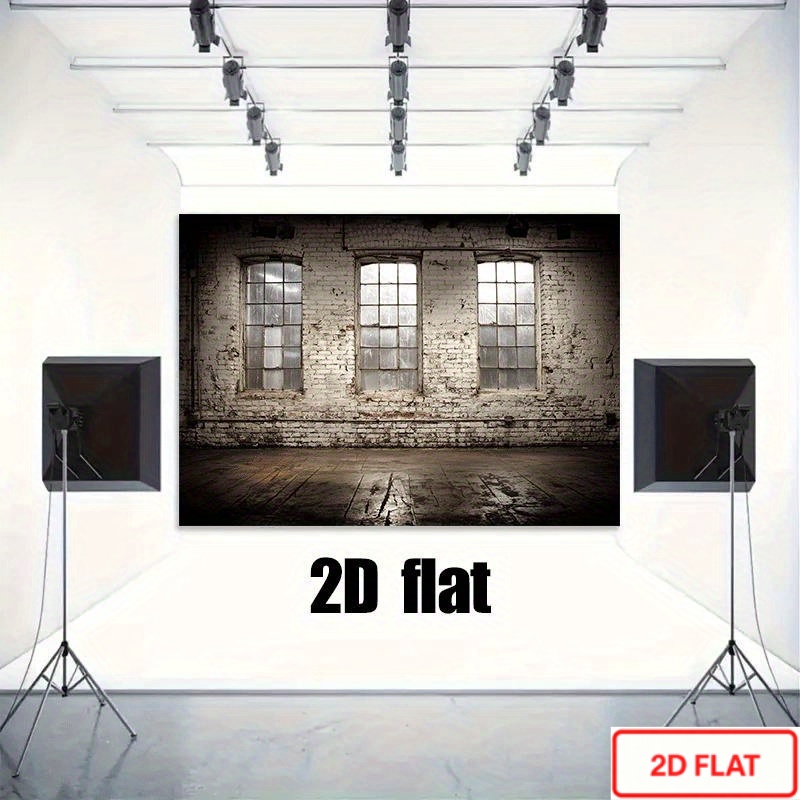 Vintage Industrial Brick Wall Photography Backdrop for Events