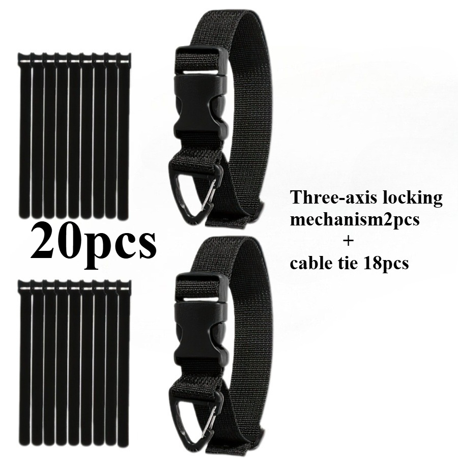 TEMU 20pcs Set - Heavy-duty Garage Storage Straps + Polypropylene Straps; For Home Storage And Organization-ideal For Workshop And Garage Tidying,