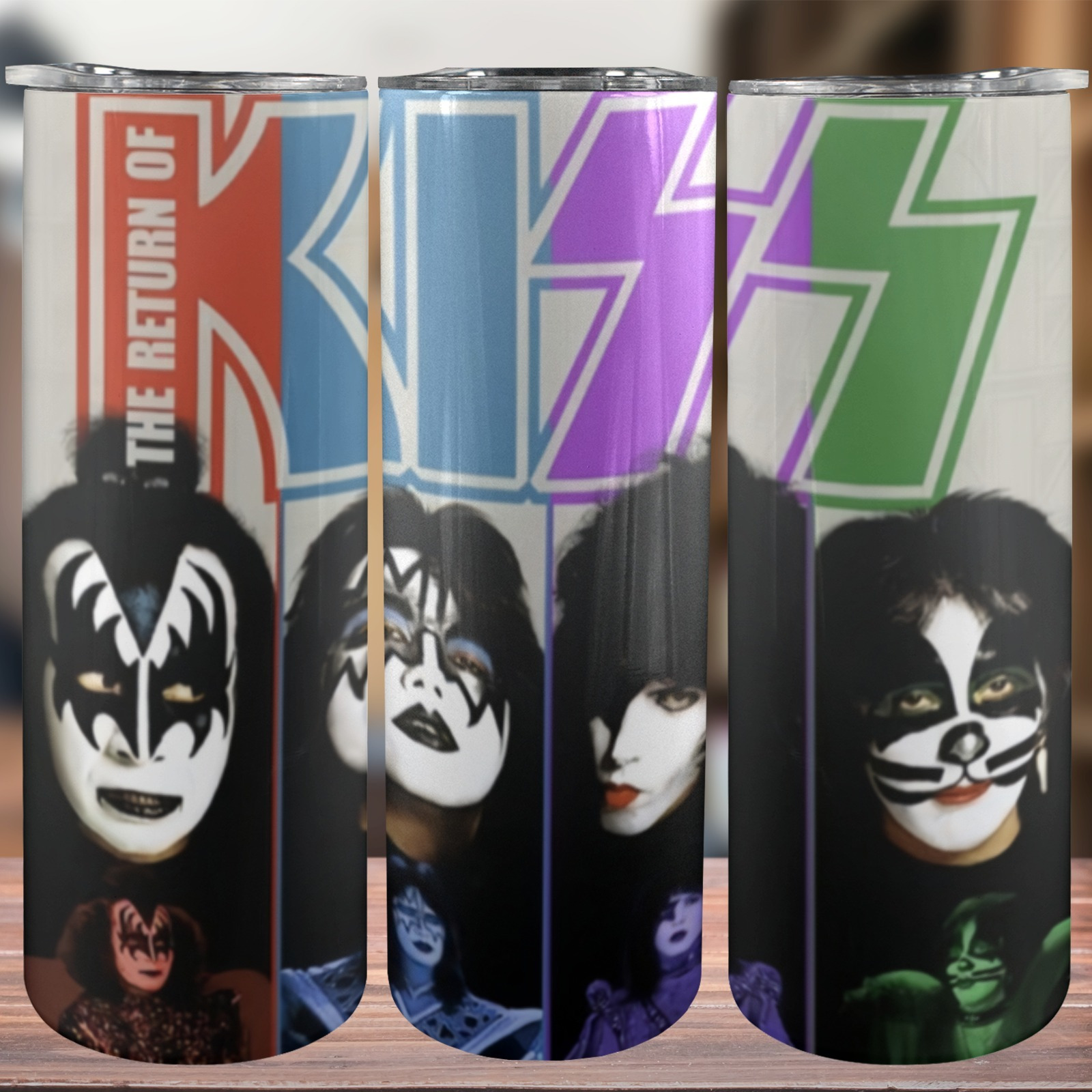 

20oz Kiss Themed Stainless Steel , Vacuum Insulated Travel Mug With Lid, Leak-proof, , Easy To Clean, For Home, Office, And Outdoor Use