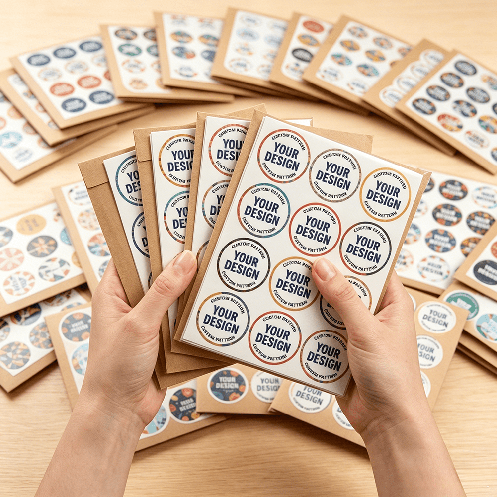 TEMU Personalized Identification Labels, 3/4/5/6/7/8/9/10cm Multi-sizes , High-quality Disposable Decorative Stickers, Personalized Design Thank You