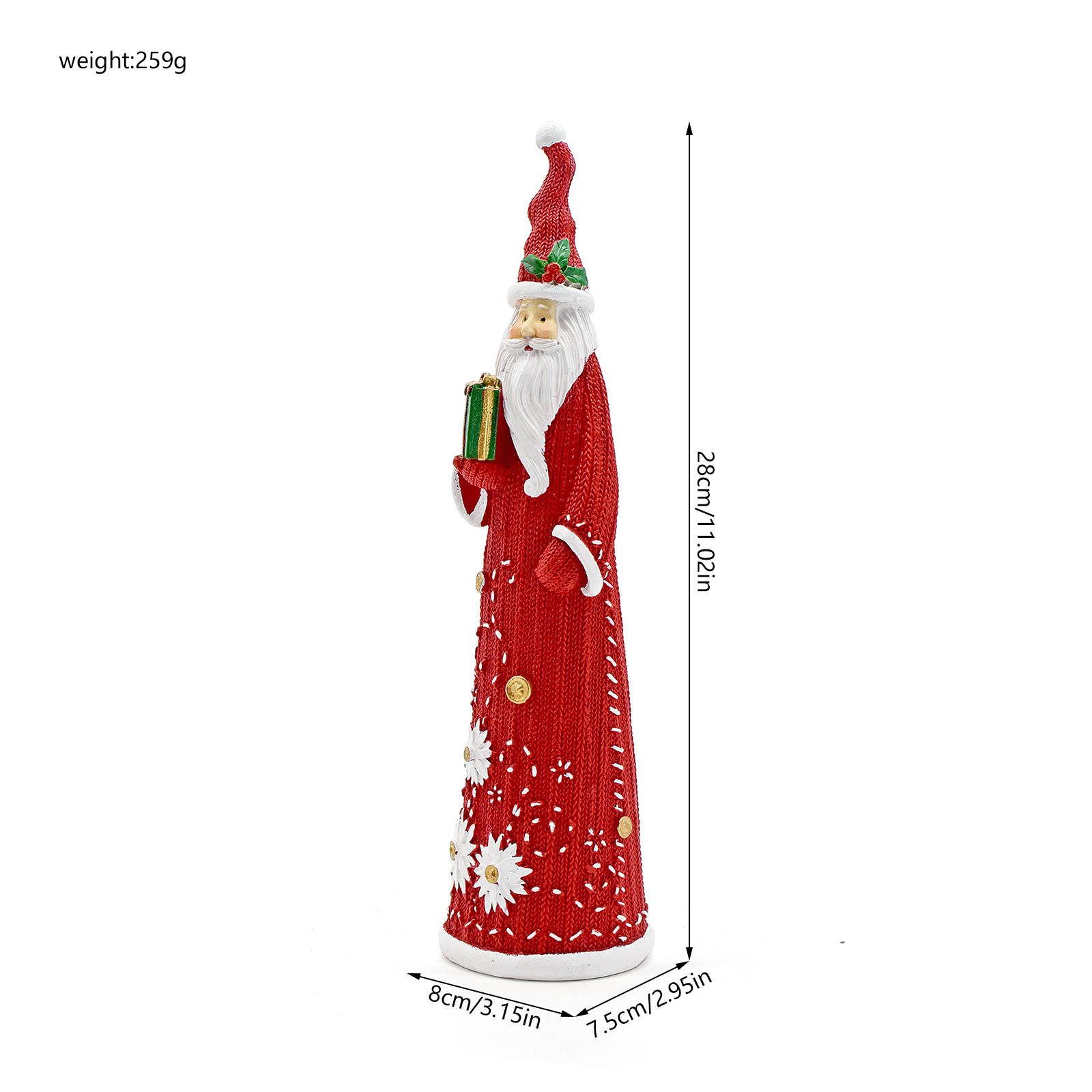 TEMU Handheld Gift Santa Claus Statue Ornament, - Suitable For Festive Home And Office, Festive Tabletop Decoration, Large Santa Claus Decoration, ,