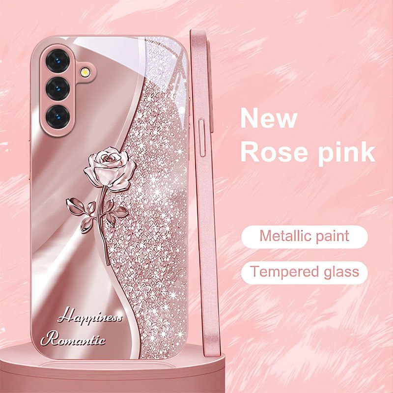 TEMU Coque de téléphone - Coque de téléphone à motif imprimé de roses romantiques, convient pour Galaxy S9+/S10/S20+/S20 Ultra/S21 5G/S21+/S22/S23