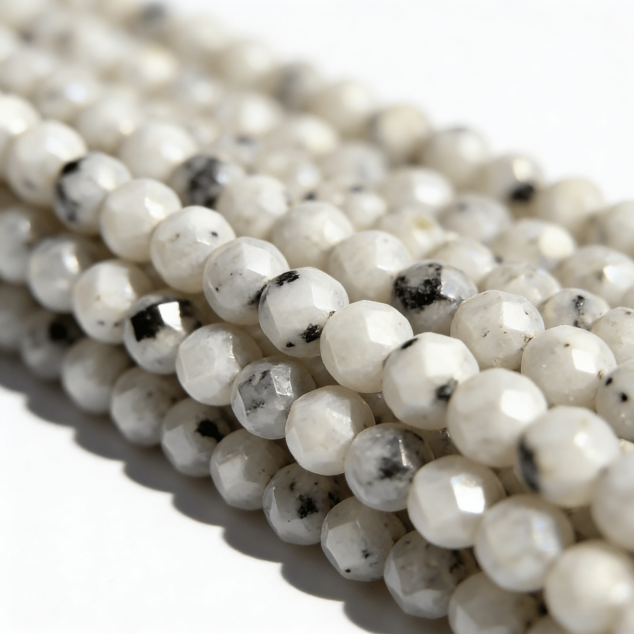 TEMU Perles de petites pierres dispersées rondes gravées en blanche de 2/3/4 mm, adaptées pour la fabrication de bijoux DIY, , bracelets, boucles