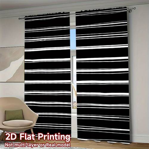 2d düz - 2d düz - 2d düz - 2d düz - 2 adet 21.65x59 i̇nç/55x150 cm 2d düz baskı modern jaluzi | yatay çizgiler, %100 polyester, isı yalıtımı ve oda karartma özellikleri, yarı şeffaf, klasik stil