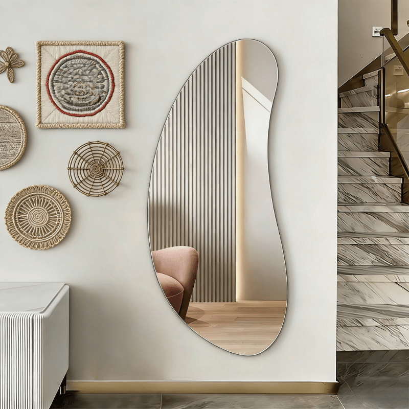 Frameless Acrylic Wall Mirror, Irregular Shaped Design