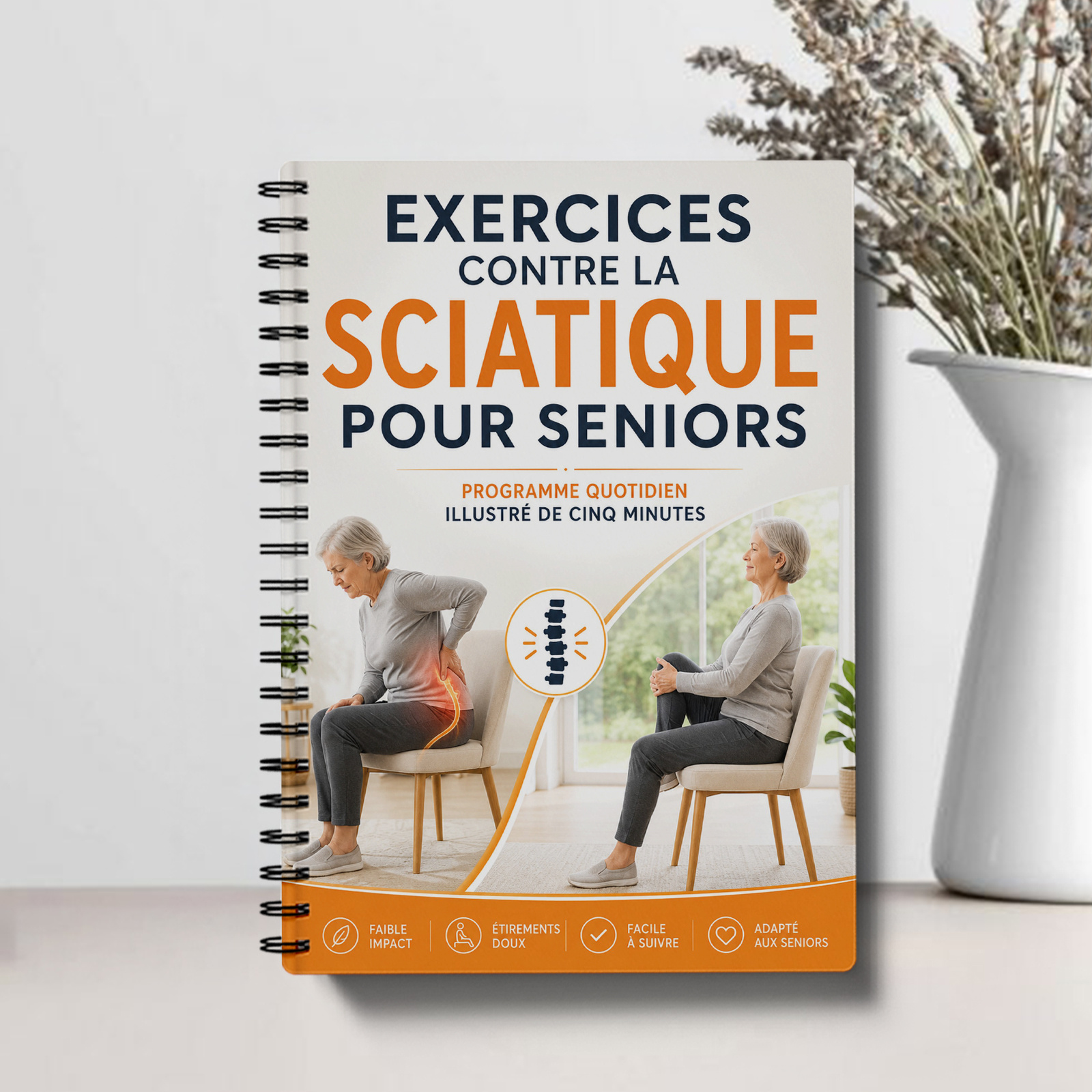 TEMU - Planificateur d'Exercices Anti-Sciatique, Programme d'Entraînement de avec Plan d'Étirements , Notes de Soutien de la , du Confort du Dos,