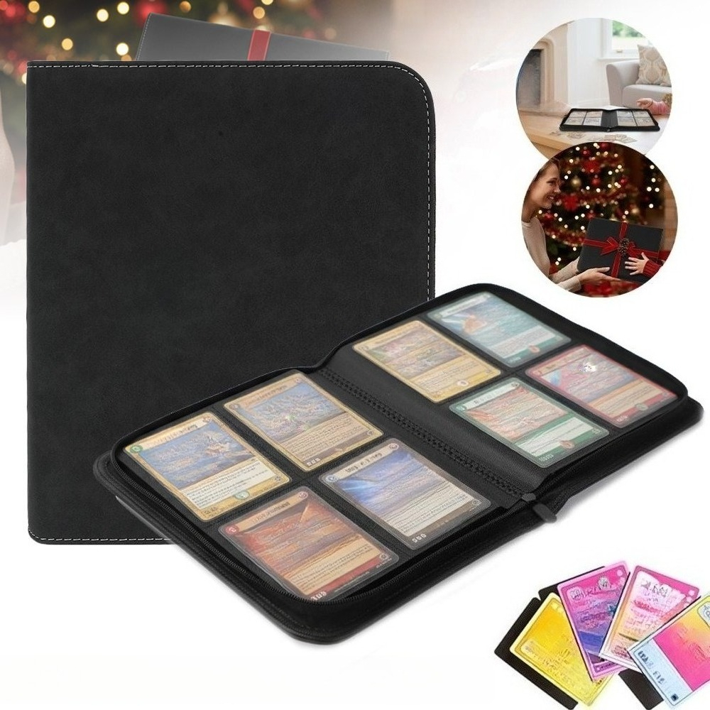 4--loading Card Binder Collection Holder 14 Pages Capacity Holds 112 Cards Portable Card Organizer For Mtg Cards Collecting And Gifting