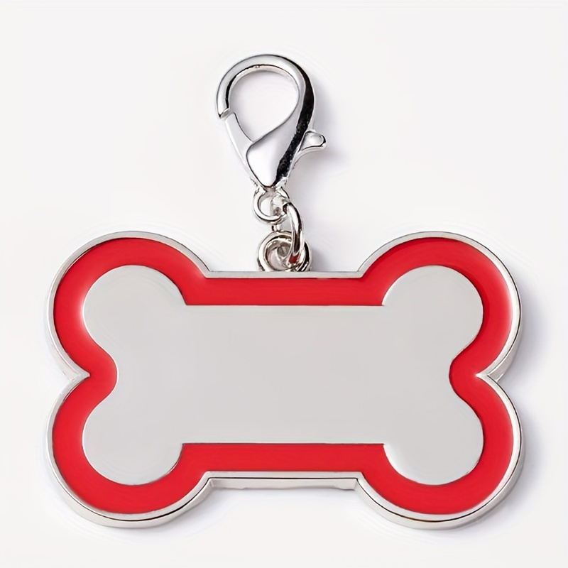 TEMU 1pc Custom Metal Dog Tag - Engraved , Suitable For Any Breed, Perfect Valentine's & Christmas Gift, Ideal For Daily Wear & Outdoor Activities