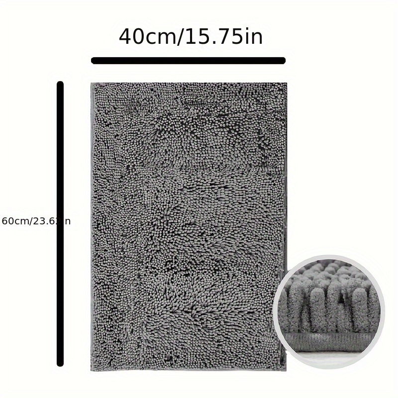 TEMU Absorbent Microfiber Dog Door Mat - Non-slip Thickened Pet Rug, Machine Washable& Quick-dry, Indoor Outdoor Floor Mat For Entryway, Kitchen,