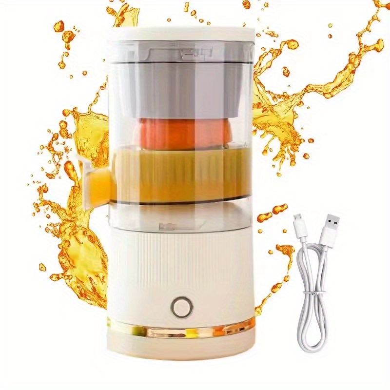 portable multifunctional juicer automatic citrus squeezer lemon juicer with usb charging kitchen gadget wireless electric juicer usb rechargeable portable automatic button control food grade pp suitable for fresh juice juice separator 1 modern kitchen accessory durable plastic structure festive gifts details 0