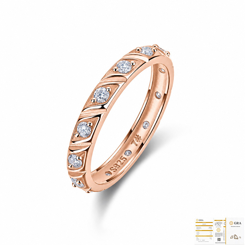 Unisex S925 Moissanite Engagement Ring, Solitaire Promise Ring