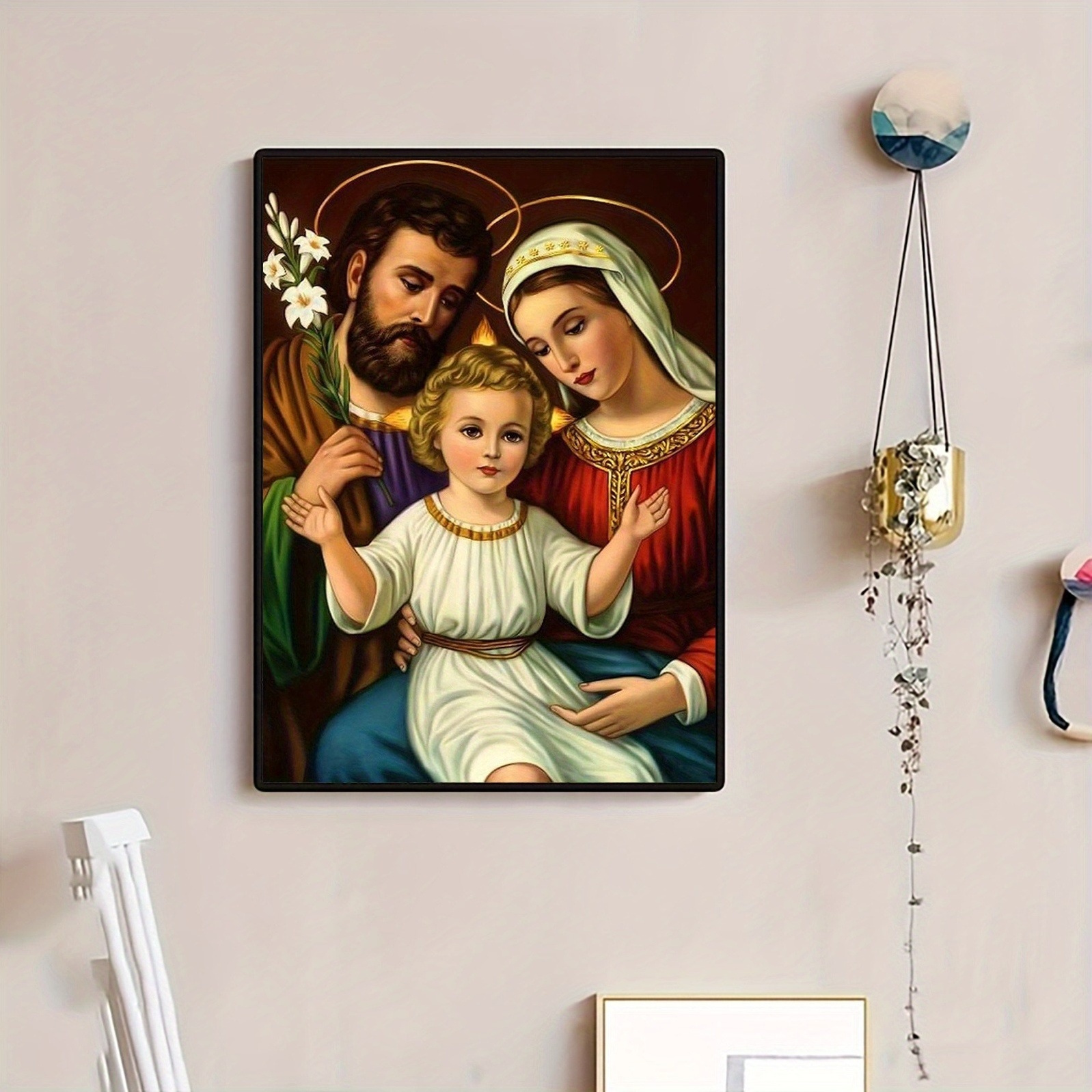 E-shop 2D Flat, 2D Flat, ein 16x12 Zoll ungerahmter Leinwand-Wandkunstdruck mit einem -Familien-Thema, für Zuhause, Schlafzimmer, Wohnzimmer oder