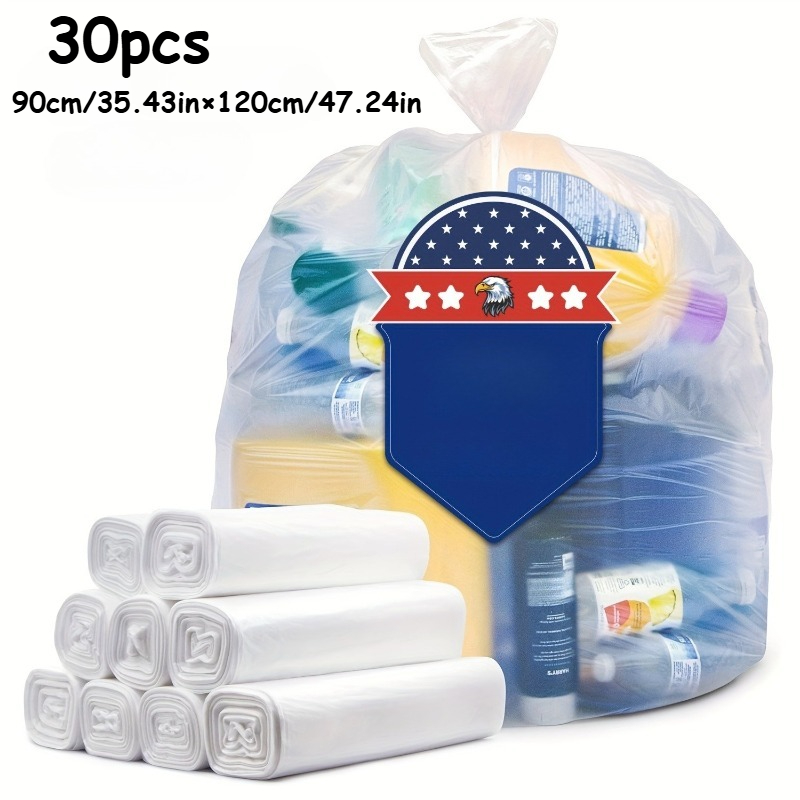 TEMU Oversized Trash Bags Measuring Inches By 47.24 Inches Or 35.43 Inches By 47.24 Inches, Suitable For Recycling, Storage, Outdoor Use, Commercial