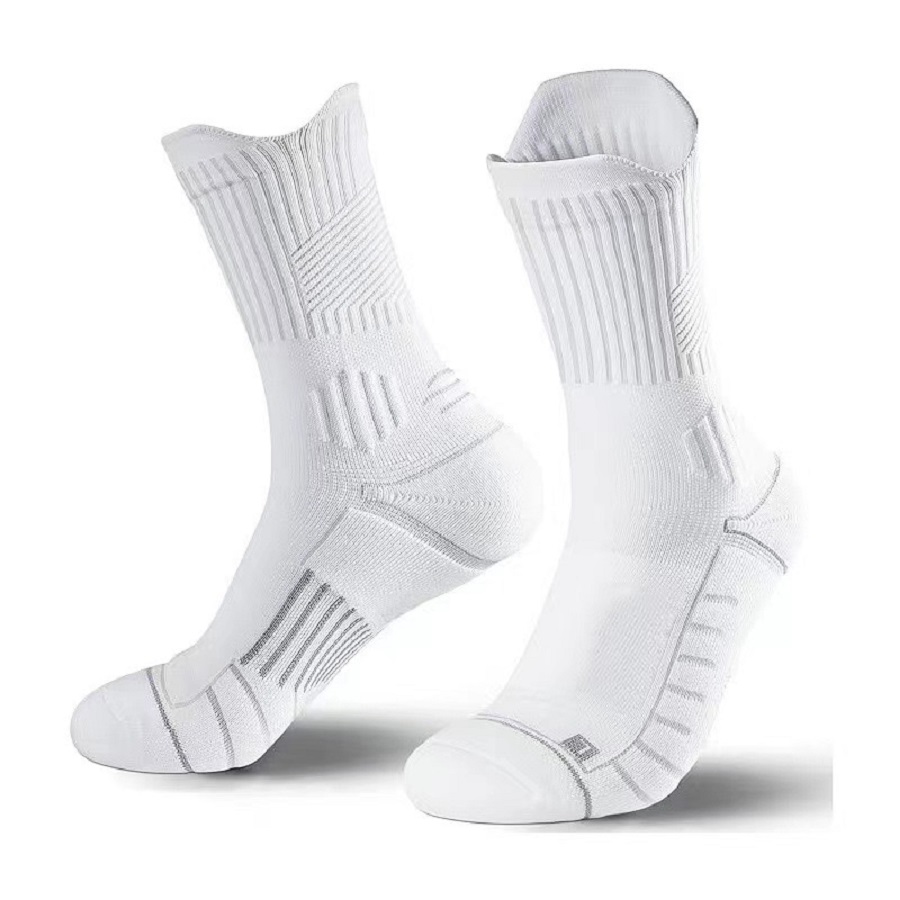 TEMU 1 Size Men's Running Socks, Sweat-absorbent, Anti-slip, Cushioned Towel Sole, Low-cut, Professional Basketball Socks For Actual Play