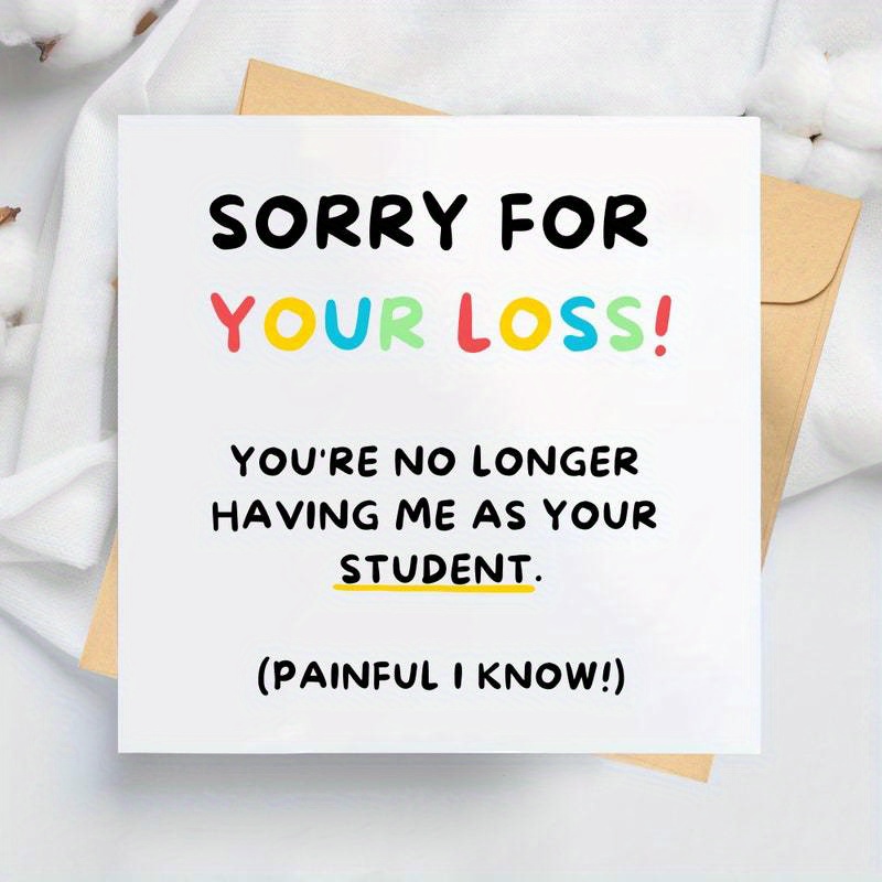 1 card im sorry for losing you funny card farewell card thank you teacher mentor counselor university please dont   as your note the last part is   in   chinese