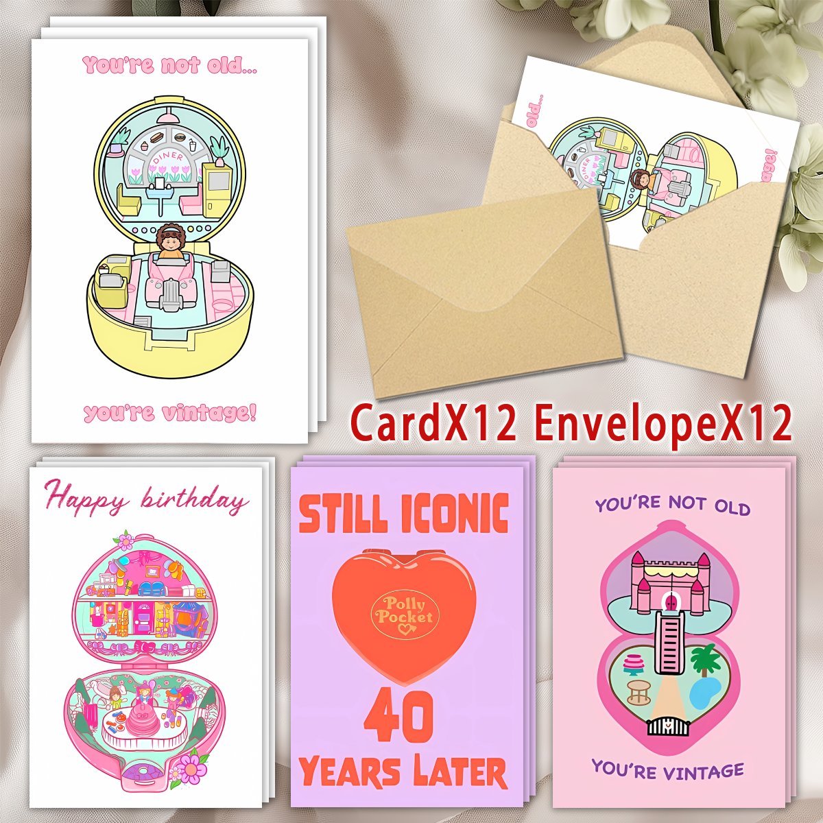 

24 Pack Retro Pocket Toy Design Birthday Cards With Envelopes, Vintage Themed Greeting Cards For , Fun 90s Nostalgic Celebration Set, Paper Material, Ideal For Christmas, Thanksgiving, Halloween Gifts