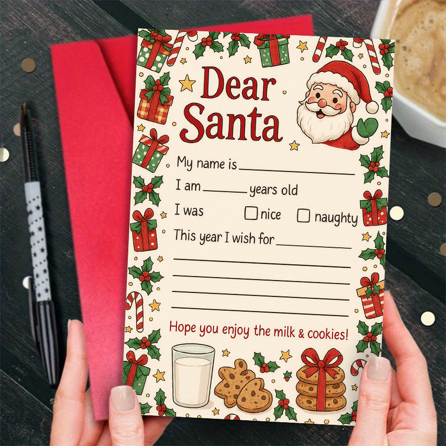 TEMU 1pc Claus Christmas Card, Suitable For Holiday Greetings, Very Suitable For And Seasonal Gift Celebration