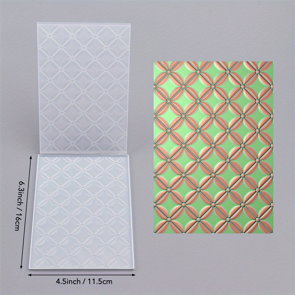 TEMU Exquisite Patterns Argyle Pattern 3d Embossing Folder Brick Wall Retro Texture Patterns Background Folder Patterns Templates For Background