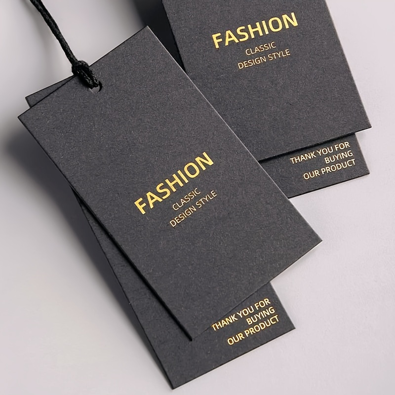 TEMU 200 Custom High- Tags | Customizable, Unisex, Logo Design, Paper Material, No Ribbon Included, Versatile For All Clothes, Gift Packaging Tags,