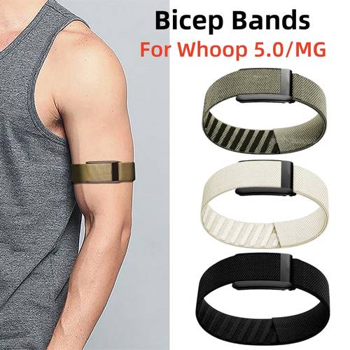 item picture 1pc case 1pc nylon bicep bands compatible for 5 0 fitness adjustable replacement strap bicep bands suitable for one sport mg life devices breathable arm bands for gym swimming