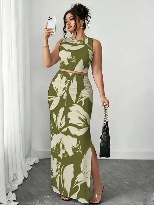 2 piece maxi dress sold on Temu United States 2 piece maxi dress sold on Temu United States