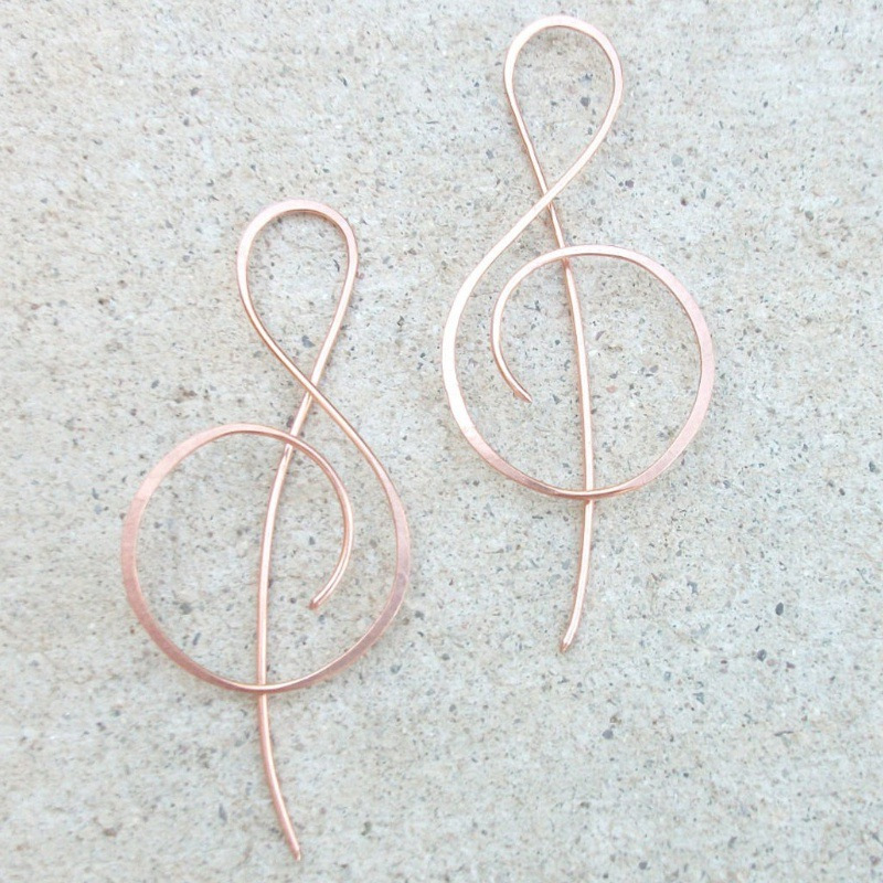 TEMU 1 Pair New Oversized Note Earrings, Fashion Trend Earrings, To Give , Lovers, Holiday Gifts, Valentine's Day Gifts