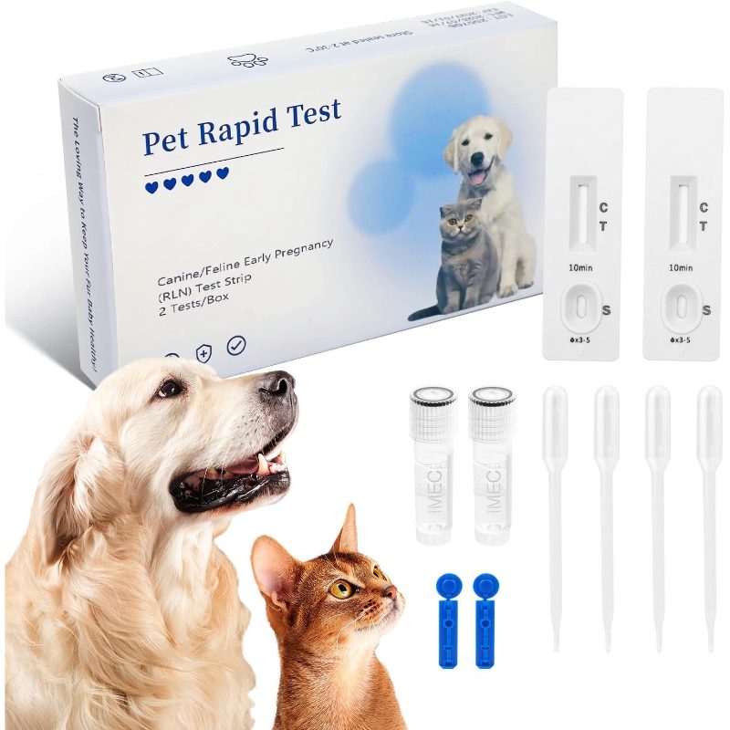 Dog Pregnancy Test Kit Home Use - 5-Minute Results with Accuracy Professional-Grade Early Detection Via Relaxin Levels Painless Design for Breeders And Pet Owners