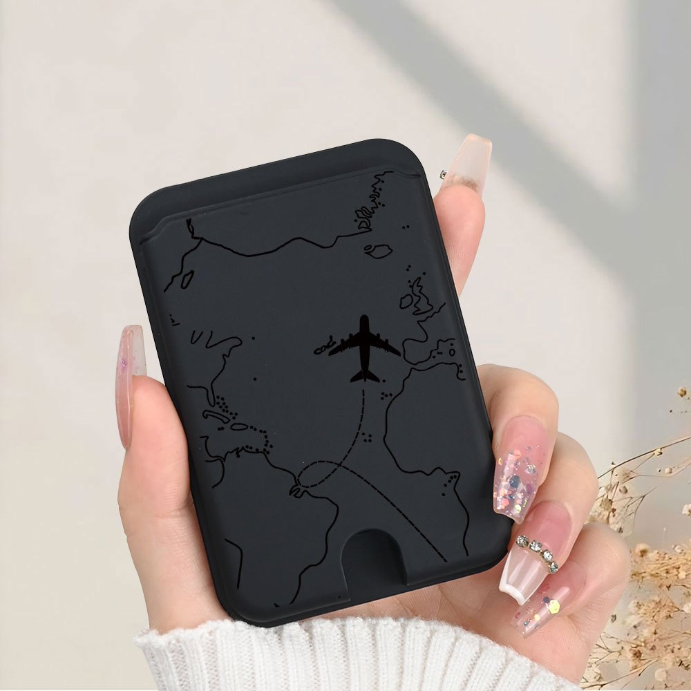TEMU Map Airplane Lines Pattern Strong Magnetic , Stylish And Durable, Made Of Pc Material. Suitable For , Iphone, And Other Magnetic Phones/phone