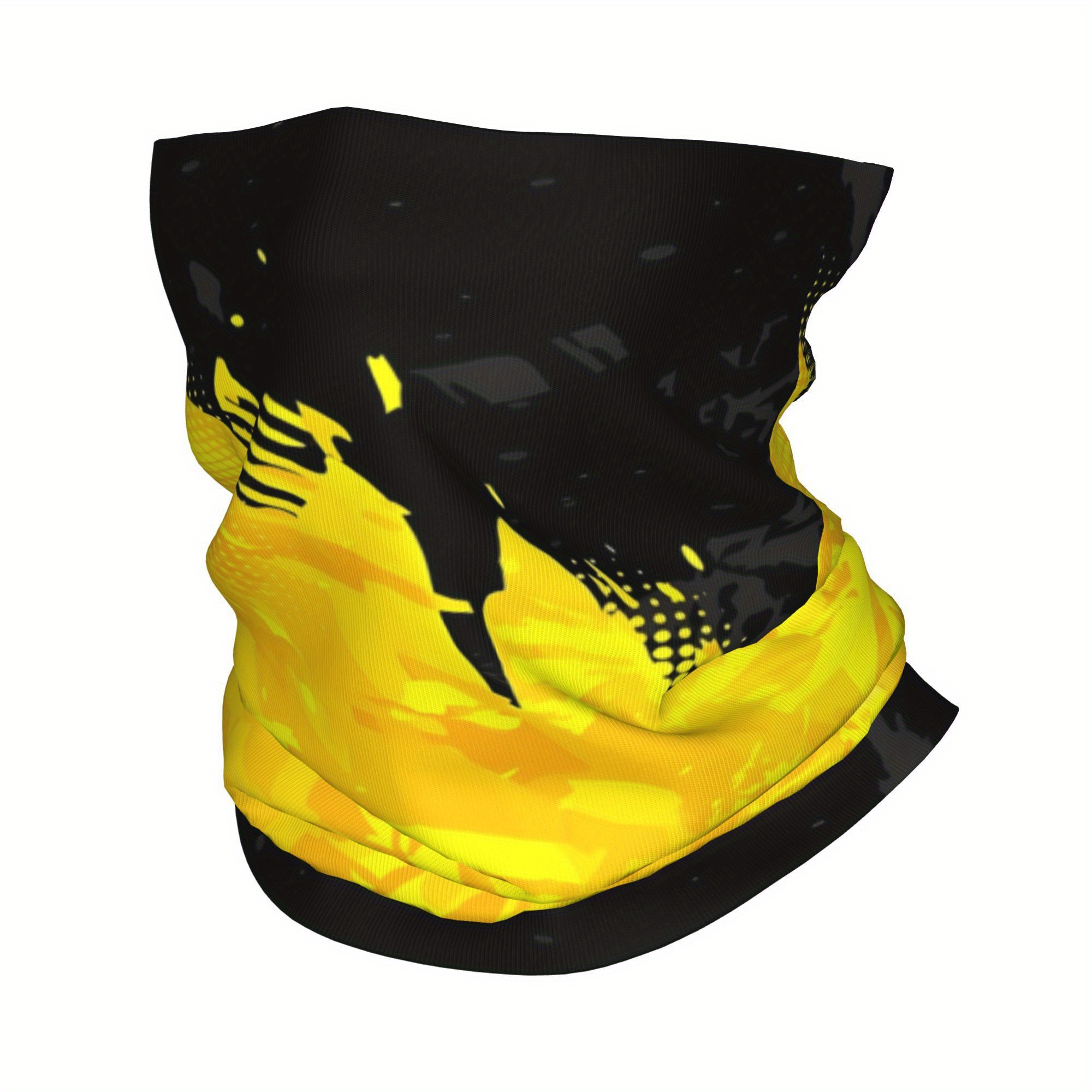 Image of Nagoya Yellow And Scarf Neckerchief Neck Face Mask Polyester