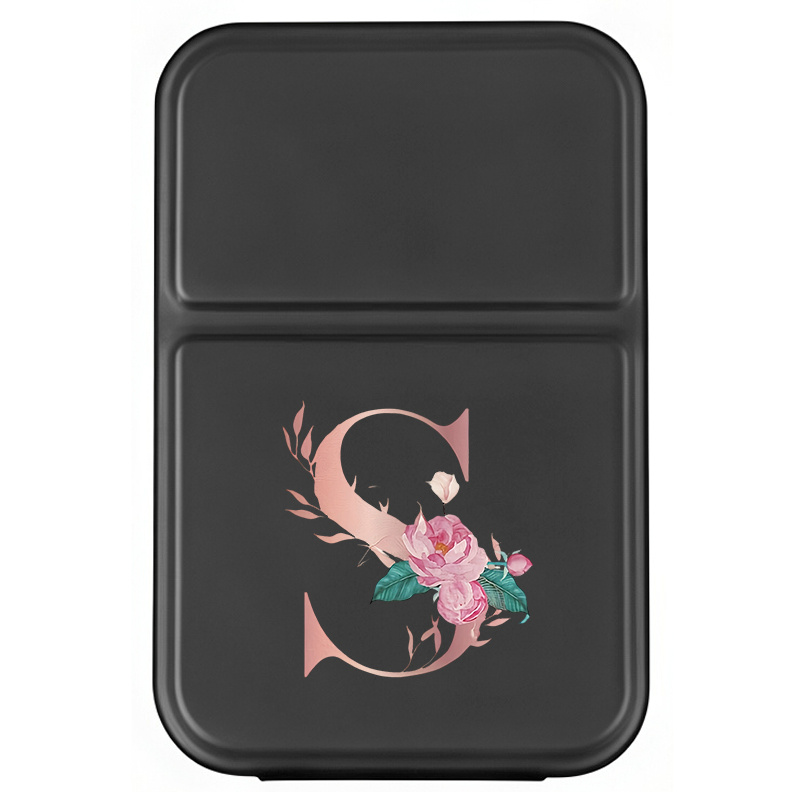 TEMU de maquillage pliable 1 pièce avec étui en cuir synthétique PU et imprimé lettres , de de table portable, de maquillage à main réglable et