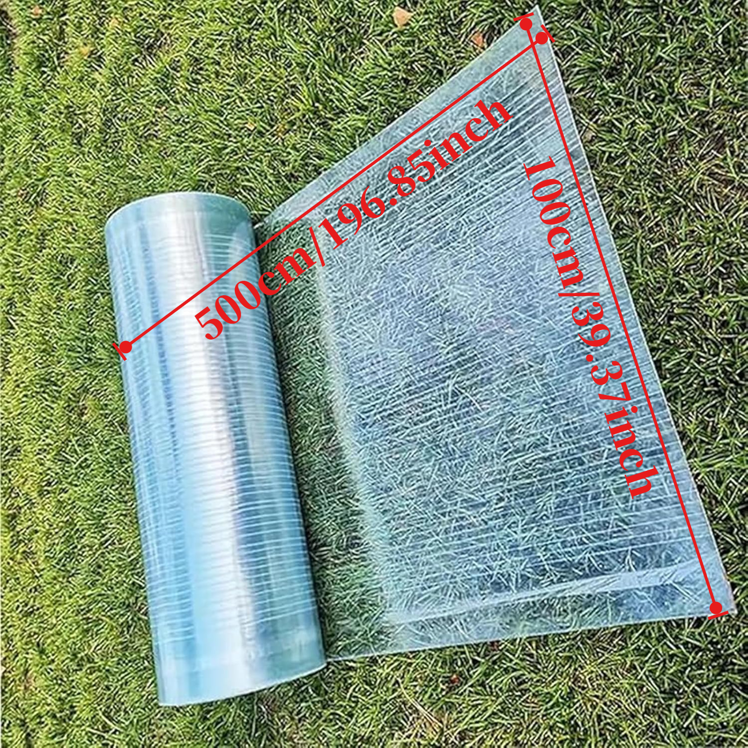TEMU Plaques de toit en polycarbonate transparent, feuille de plastique flexible pour couverture de pergola et de serre, haute transmission de ,