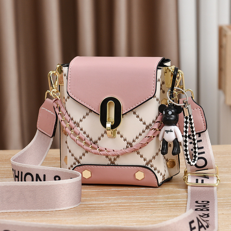 TEMU New Korean Version Easy Small Square Bag, Fashionable And Versatile, Single Shoulder Crossbody Mini Mobile Phone Women'