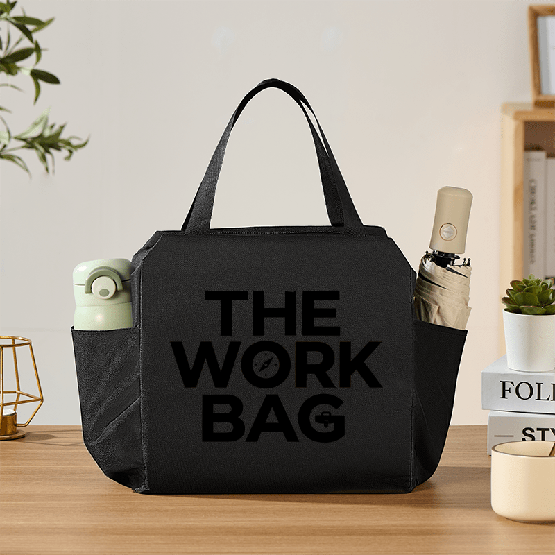 TEMU Borsa Tote da Lavoro da Donna, Borsa da Pendolare con Tasche Laterali, Borsa da Ufficio con Slogan , Organizer Multifunzionale per Laptop, Tote