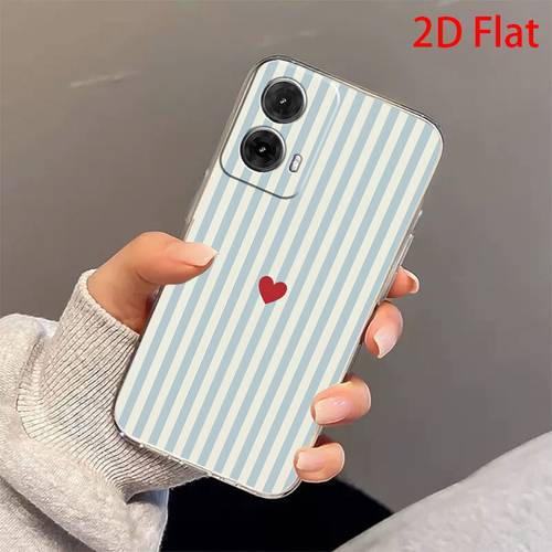 phone case 2d flat striped heart pattern phone case suitable for moto edge 20 30 70 moto g 5g 2023 2024 g power 2025 g05 g06 g13 g14 g15 g23 g24 g32 g34 g35 g45 g50 g54 g55 g56 g72 g75 g82 g84 g85 g86