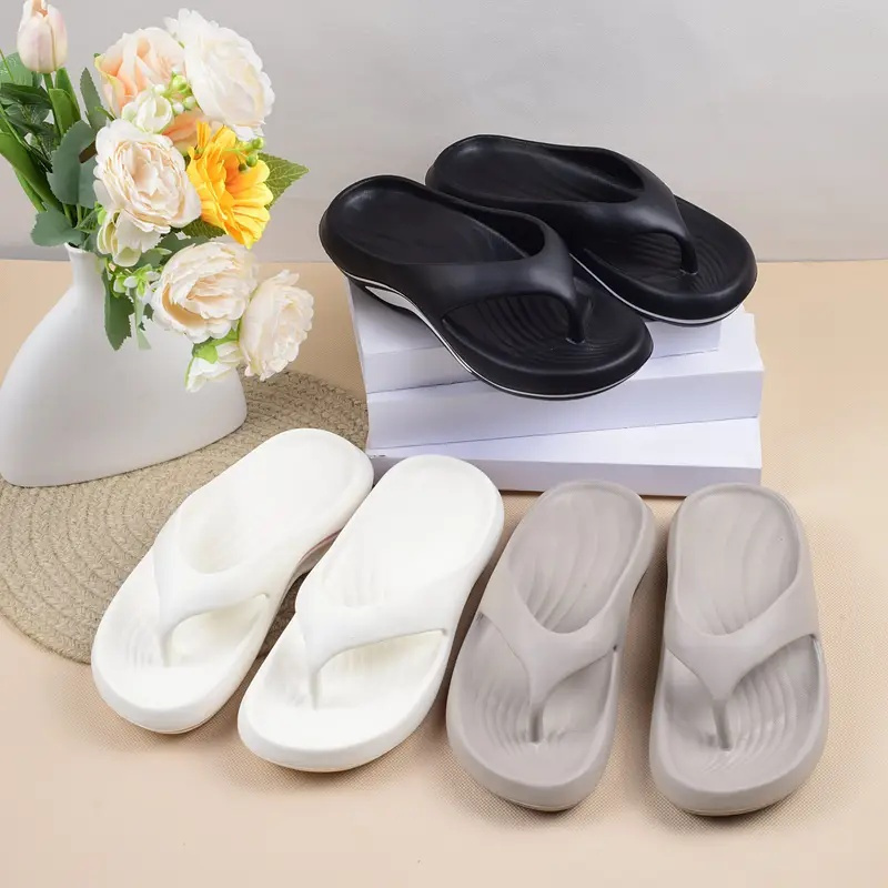womens 3 in 1 slip on eva sandals lightweight breathable open toe slippers with thick cushioned sole non slip pvc material for indoor outdoor   season   for home beach garden black white pink strappy sandals indoor outdoor footwear minimalist slipon durable rubber sole Product details 9