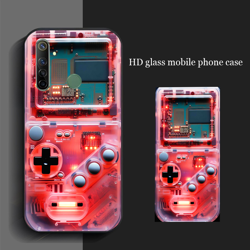 TEMU T0141 Casing For Realme 5i 5s 6i 5 Pro Narzo 10 Effect Phone Case Game Console Pattern Boys Teenagers Toys Protection Drop Shockproof Protective