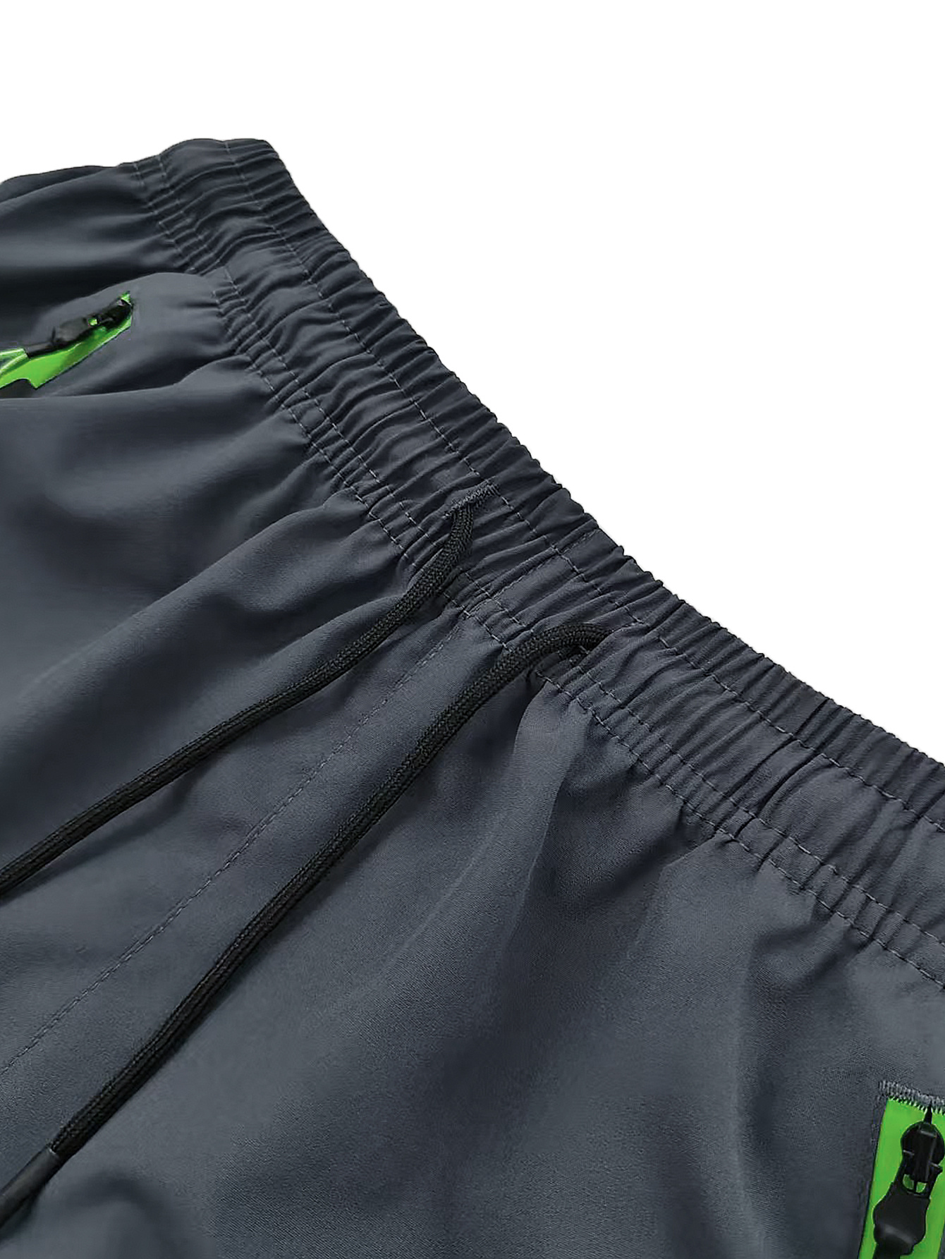 Women's Summer Fashion Casual Sports Three-Quarter Shorts with Drawstring Waist and Multi-Color Zipper, Suitable for Summer Outdoor Leisure, Sports, and Daily Fashion Wear