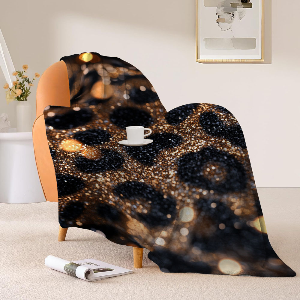 1pc   and   print flannel fleece blanket soft warm throw for sofa office bed camping travel multipurpose gift ideal christmas present   hypoallergenic   polyester knit fabric 200 250gsm nap blanket details 8