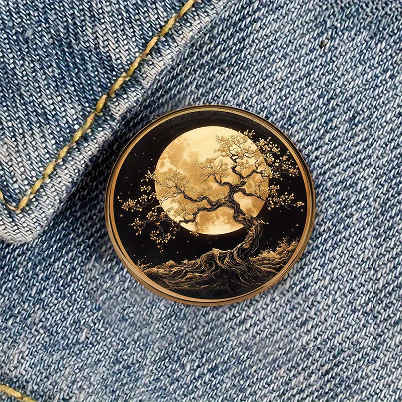 1pc Resin Round Brooch Badge For Backpacks, Hats, Clothes, Shoes And Boots