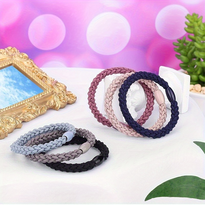 12pcs Elegant Vintage Braided Hair Ties Women S Style