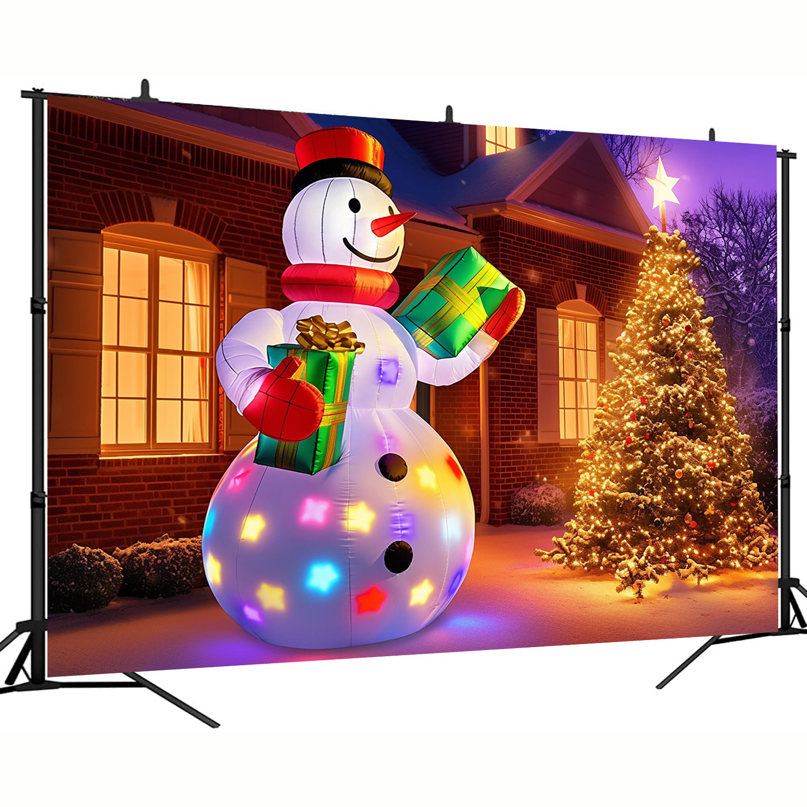 

Photography Backdrop Featuring A Snowman For Christmas, In Sizes 39×59 Inches And 70.8×90.5 Inches, Suitable For Party Decorations, Wedding Banners, And Photo Booth Props.