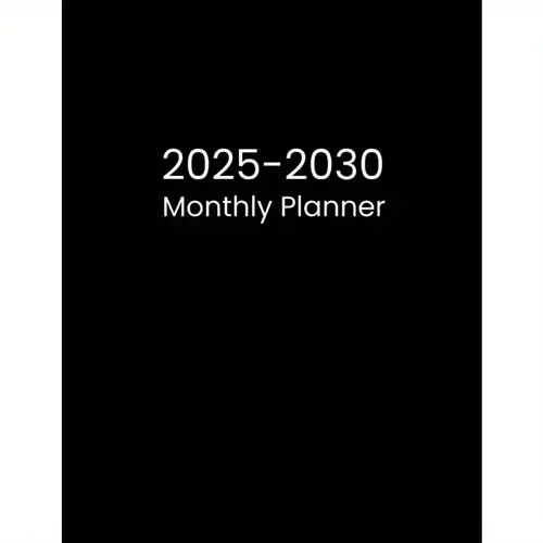 2025 2030 six year monthly planner with holidays dated daily calendar soft bound pvc cover minimalist for long planning organization monthly planner notebook planning tool durable binding quality paper material
