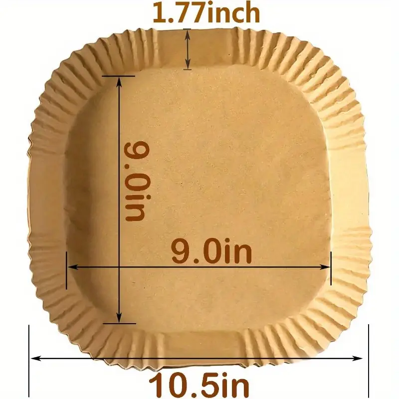 air fryer disposable paper liners 9inch air fryer rack 100pcs square liners nonstick thickened waterproof oilproof baking paper 9. 0 xl, air fryer liners non stick, air fryer , air fryer liners large size, meal prep tools, cooking accessories, oilproof paper, thickened material, durable liners, heatresistant paper, disposable sheets, meal preppers, kitchen organizers Product details 2