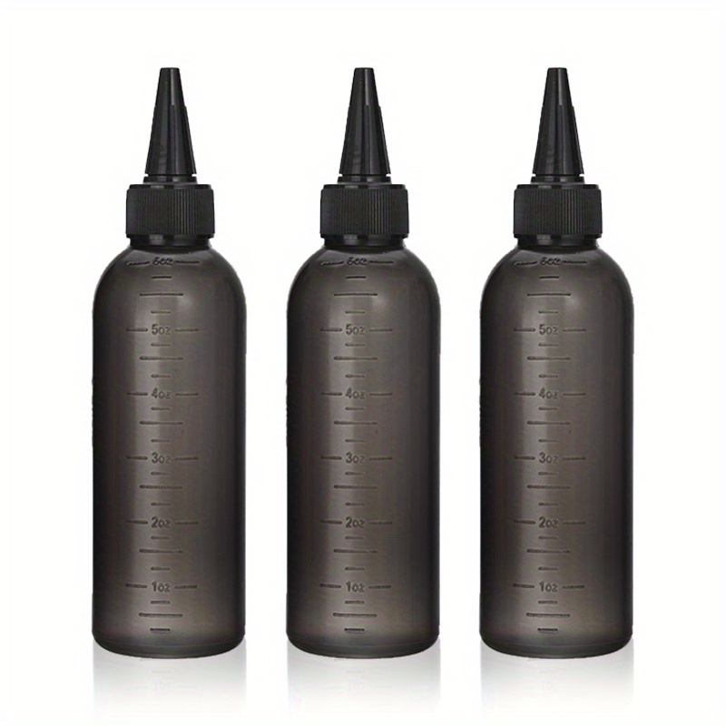 TEMU 1/23pcs Botella Aplicadora de Aceite para Tinte Portátil con Punta - Dispensador Rellenable para Viajes, Salón y Hogar, Frasco de Plástico PET